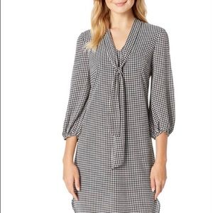 Adrianna Papell Houndstooth Tie Dress